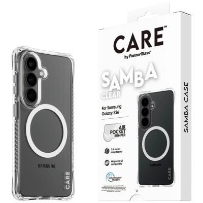 5. CARE by PanzerGlass Samba Transparente Qi-Hülle für Samsung Galaxy S26 - Transparent