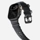 8. Nomad Rocky Point Armband, schwarzes Leder, Titan