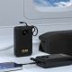 11. Dudao K14+ Powerbank 20000mAh 22,5W USB-C / USB-A / Integrierte Lightning und USB-C-Kabel - Schwarz