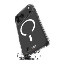 Puro Impact Clear D3O TPU+PC Hülle kompatibel mit MagSafe für iPhone 17 Pro - Transparent