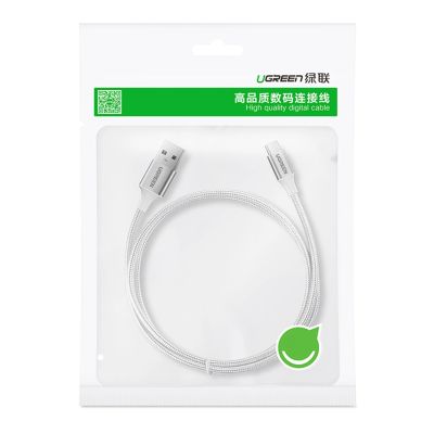 11. Ugreen US288 60130 USB-A / USB-C QC 3.0 3A 0,5 m Kabel – weiß