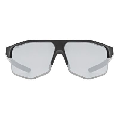 2. Uvex 5330812216 Unisex Halbrand-Sportbrille, schwarze Wechselgläser