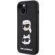 2. Karl Lagerfeld Silikon Karl&Choupette Head Hülle für iPhone 15 Plus / 14 Plus – Schwarz