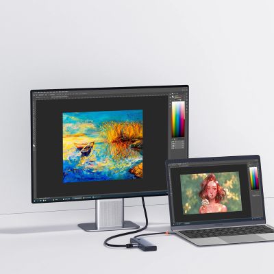 9. Baseus UltraJoy Series 5-Port HUB Dockingstation Space Grau?Type-C auf HDMI4K@30Hz*1+USB 3.0*4?