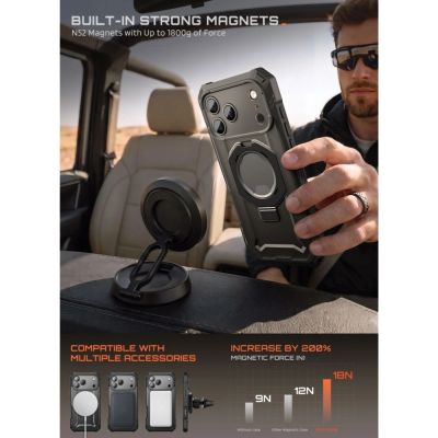 12. Supcase Grip Pro Mag MagSafe Hülle für iPhone 18 Pro Max / 17 Pro Max – Schwarz