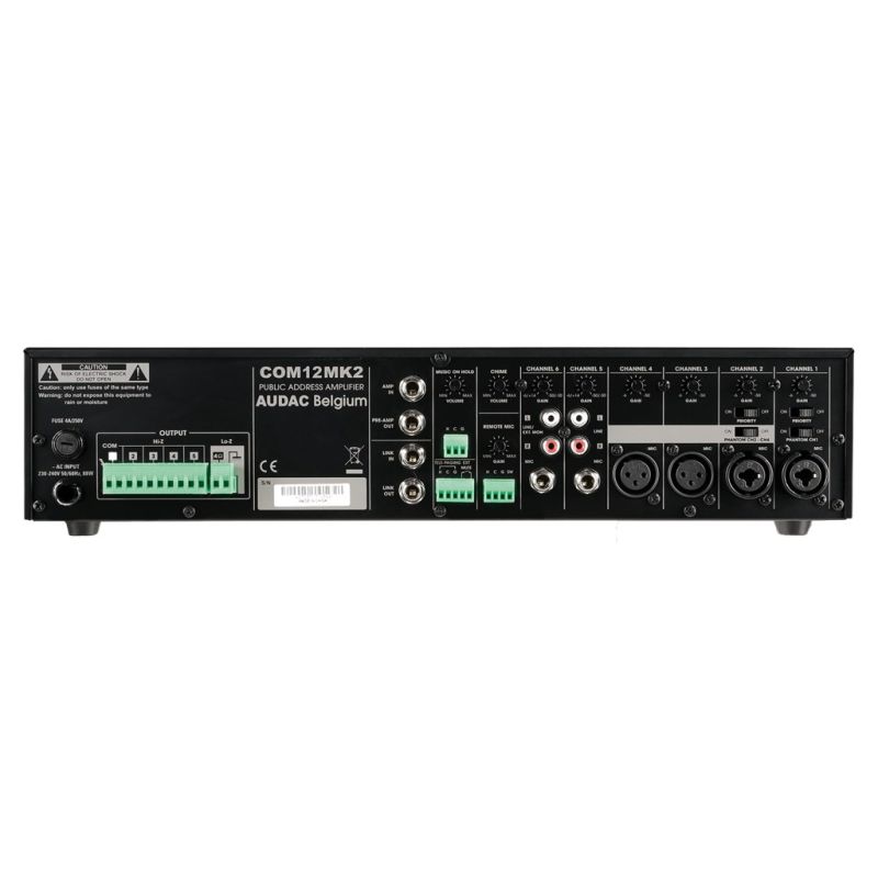 2. AUDAC-VERSTÄRKER 120W 100V MK2-VERSION