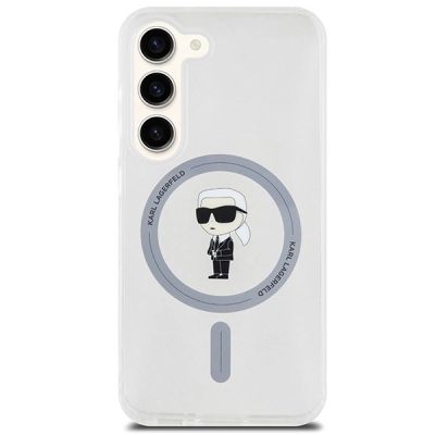 3. Karl Lagerfeld IML Ikonik MagSafe Hülle für Samsung Galaxy S24 – transparent