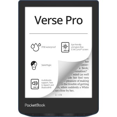 PocketBook Verse Pro 634 6" 16GB Wi-Fi Azure Blue E-Book-Reader