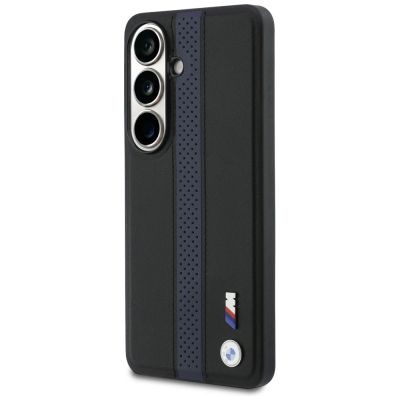 2. BMW MagSafe-Hülle mit perforiertem Streifenlogo für Samsung Galaxy S26 – Blau