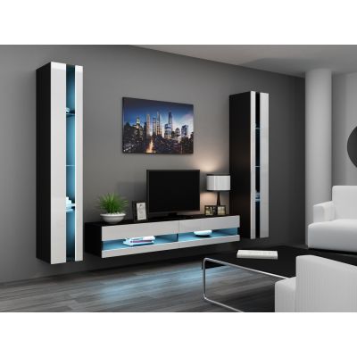 5. TV-Schrank VIGO NEU '180' 30/180/40 schwarz/weiß flach