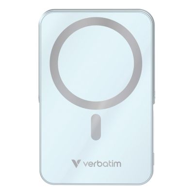 4. Verbatim Charge 'n' Go Magnetischer kabelloser Lithium-Polymer-Akku (LiPo) 10000 mAh Kabelloses Laden Blau