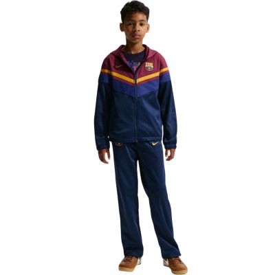 7. Nike FC Barcelona Heimtrainingsanzug für Kinder, marineblau und bordeauxrot IO3566 682
