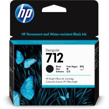 HP 712 DesignJet Schwarze Tintenpatrone 80 ml