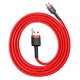 2. Baseus Cafule Kabel CAMKLF-B09 USB-A / Micro USB 2,4A 1 m - rot