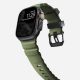 7. Nomad Rocky Point Armband, schwarzes Leder, Titan