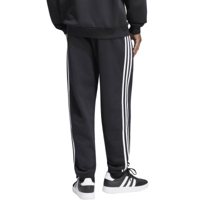 3. adidas Essentials 3-Streifen Fleecehose für Herren, schmal zulaufende Bündchen, schwarz, KY6526