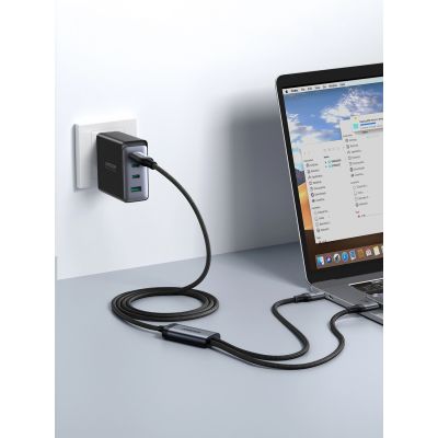 13. Joyroom Speedy Series S-A21 2in1 USB-C – USB-C/USB-C-Kabel 100 W 1,5 m – Schwarz