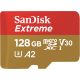 3. SANDISK EXTREME microSDXC 128 GB 190/90 MB/s A2