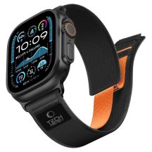 Tech-Protect Nylon Elite Armband für Apple Watch 44 / 45 / 46 / 49 mm – Schwarz-Orange
