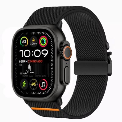 2. Tech-Protect Nylon-Verschluss für Apple Watch 44 / 45 / 46 / 49 mm - Schwarz