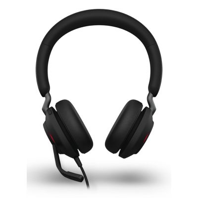 2. Jabra Evolve2 40 SE Headset mit Kabel und Kopfbügel, Anruf-/Musikfunktion, USB Typ-C/USB Typ-A, Schwarz