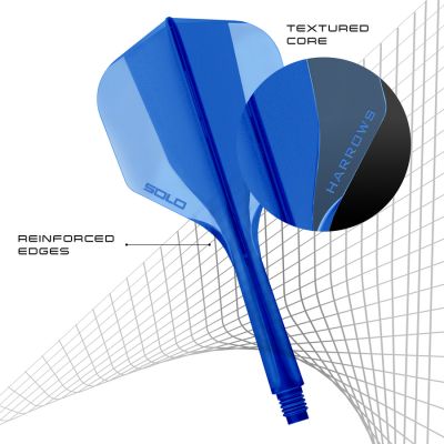 2. Schaft + Feder Harrows Solo - blau