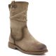 Gefütterte Damen-Ankle-Boots mit Rüschenoberteil, beige, M.Daszyńskie SA296-5