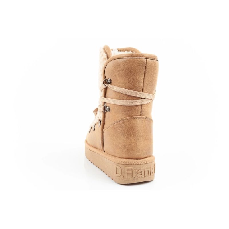 5. D.Franklin Damen Winter Schneestiefel, modisches Fellfutter, braun beige