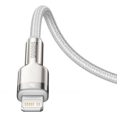 10. Baseus Cafule Series Metal Data USB-C / Lightning 20W PD-Kabel 2 m - Weiß