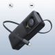 6. Baseus Free2Pull 10000 mAh 30 W Powerbank mit USB-C-Anschluss und einziehbarem USB-C-Kabel – Schwarz