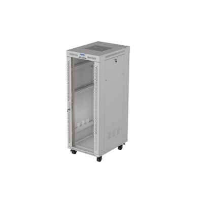 6. LANBERG Standschrank 19" 32U 600x800 Graue Glastür LCD (Flatpack) V2