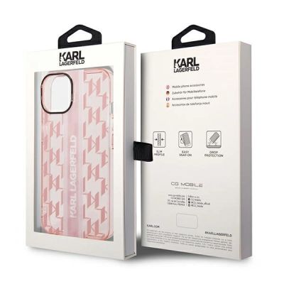 8. Karl Lagerfeld KLHCP14MHKLSPCP iPhone 14 Plus 6,7 "Hardcase Pink / Pink Mono Vertical Stripe