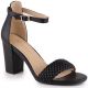 eVento W 5945 schwarze Sandalen mit Blockabsatz