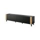 FARO TV-Schrank 200x42x52 schwarz matt + Eichenholz