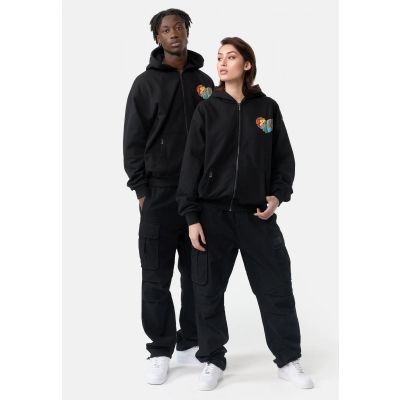 4. Karl Kani Woven Signature Kani Life OS Hoodie mit durchgehendem Reißverschluss 6021416