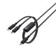 4. Acefast C5 USB-C – USB-C / USB-C 2in1 100 W 480 Mbit/s Kabel – Schwarz