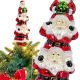 Glas-Christbaumspitze „Weihnachtsmänner“ 28,5 cm
