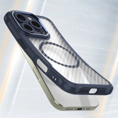 4. Leading Series MagSafe Silikonhülle für iPhone 16 Pro Max – blau
