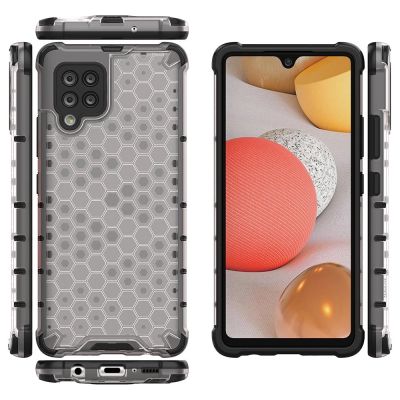10. Honeycomb Handyhülle Schutzhülle mit TPU Rahmen für Samsung Galaxy A42 5G transparent