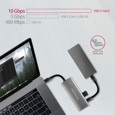 5. Axagon HMC-5G2 Dockingstation USB 3.2 Gen 2 (3.1 Gen 2) Typ-C Grau