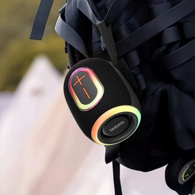 5. Dudao Y22 Kabelloser Lautsprecher mit RGB-Hintergrundbeleuchtung, Bluetooth 5.3 – Schwarz