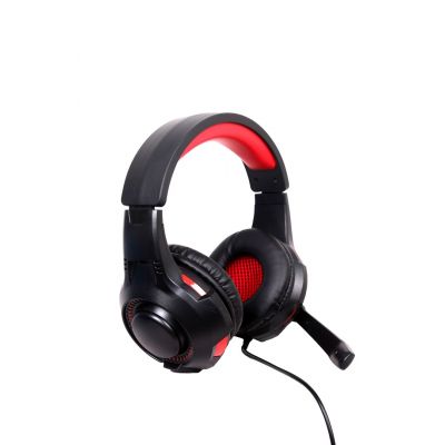 GEMBIRD GAMING 5.1 USB SURROUND KOPFHÖRER SCHWARZ/ROT, MIKROFON, LAUTSTÄRKEREGLER