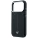6. Mercedes Leder-Halbhülle mit ikonischer Linie und MagSafe-Design für iPhone 17 Pro – Schwarz