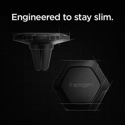 9. Spigen QS11 Telefonhalter für die Lüftungsöffnung im Auto, magnetisch – Schwarz