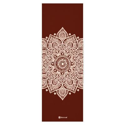 5. Gaiam Intense Rust Sundial Flower Yoga Mat 5mm 65733
