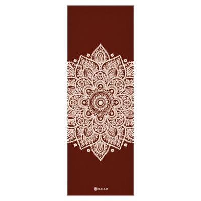 5. Gaiam Yogamatte „Sundial Flower“, intensiv rostfarben, 5 mm, 65733