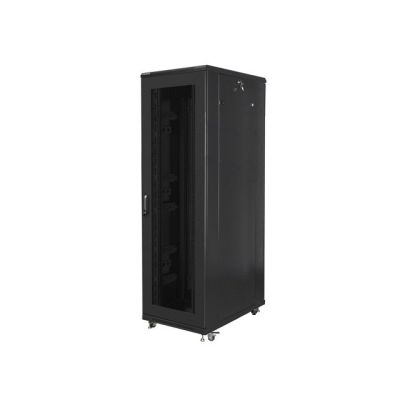 7. LANBERG Standregal 19" 42U 800x1000 SCHWARZ perforierte Türen