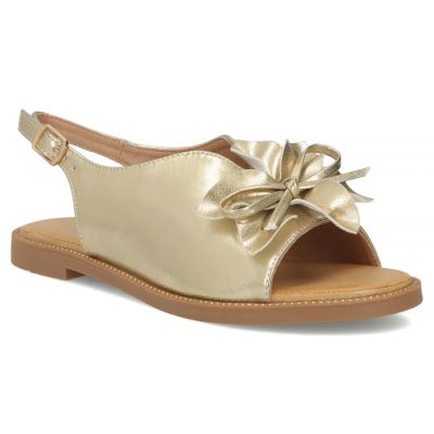 Damen-Sandalen mit goldener Blume, Filippo DS7891