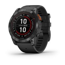 Garmin Fenix 7X Pro Solar Edition Sportuhr Schiefergrau / Schwarzes Band