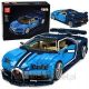 Konstruktionsbausteine Sportwagen Bugatth Blau, 1212 Teile